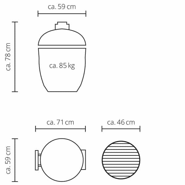 Grill ceramiczny Monolith Classic PRO-Series 2.0, ruszt 46cm 